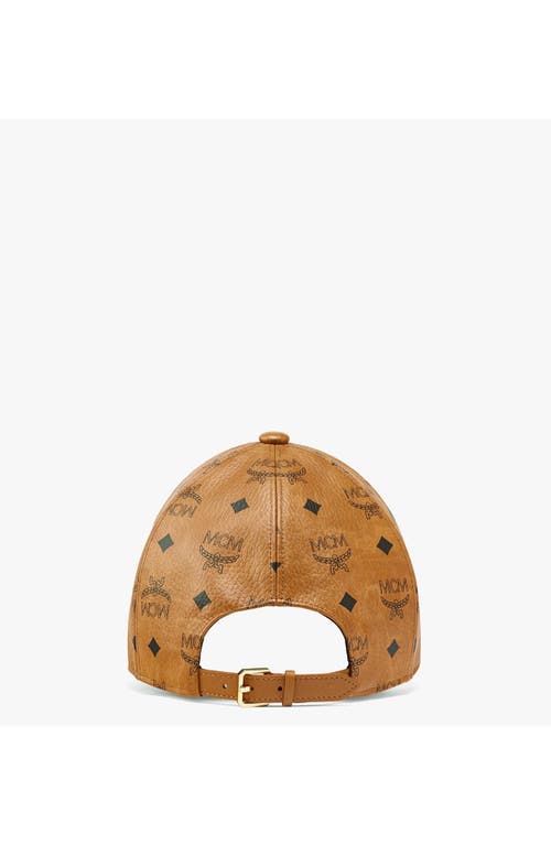 Mcm Classic Cap In Visetos In Cognac