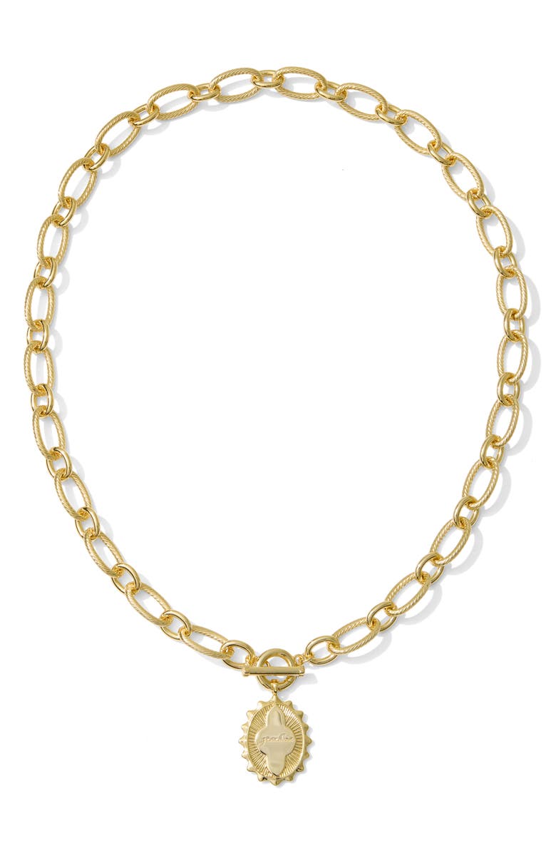 Kendra Scott Grandma Pendant Necklace, Main, color, Gold Metal