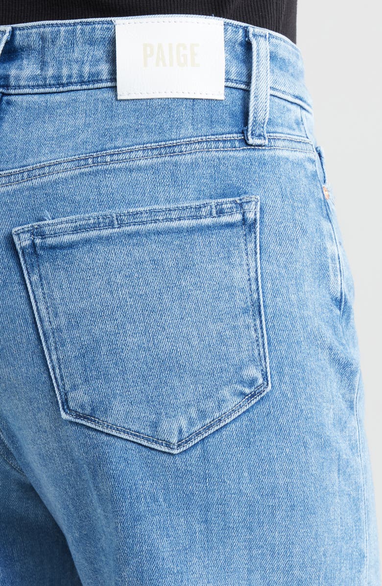 PAIGE Anessa High Waist Raw Hem Wide Leg Jeans, Alternate, color, 