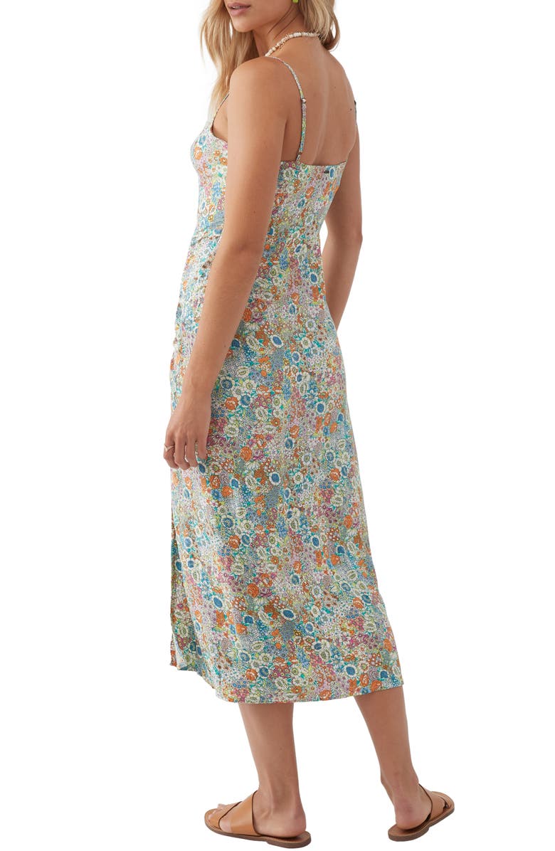 O'Neill Tavia Floral Ruched Midi Sundress, Alternate, color, 