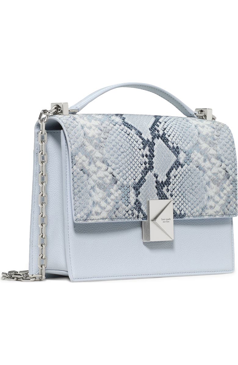 Kate Spade New York deco mixed media convertible leather crossbody bag, Alternate, color,