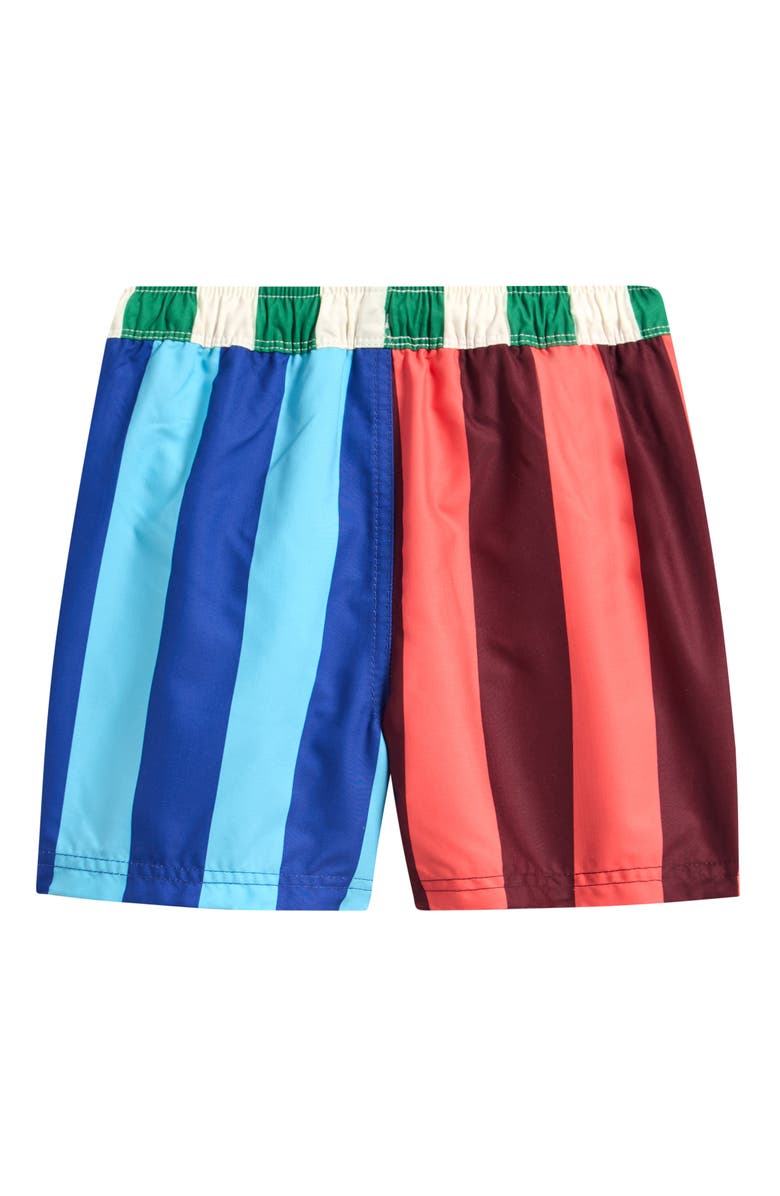 Mini Boden Kids' Swim Shorts, Alternate, color, Hotch Stripe