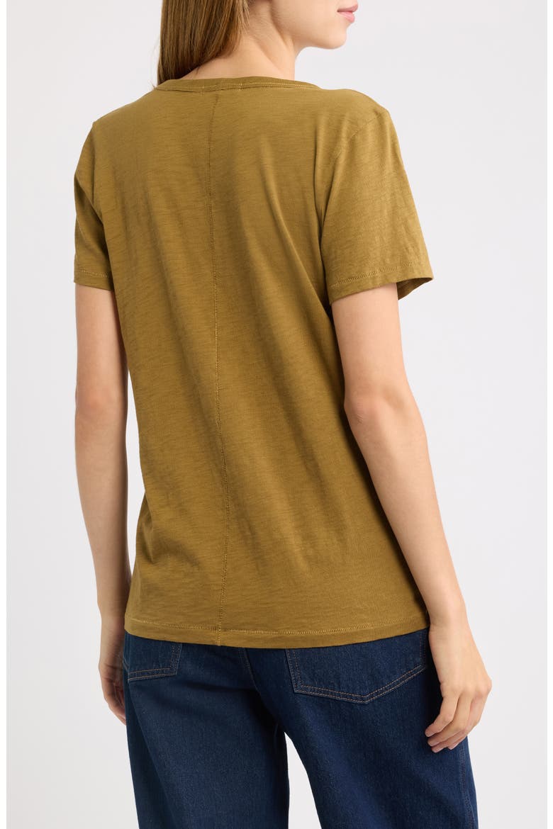 The Slub V-Neck T-Shirt, Alternate, color, GOLDEN KHAKI