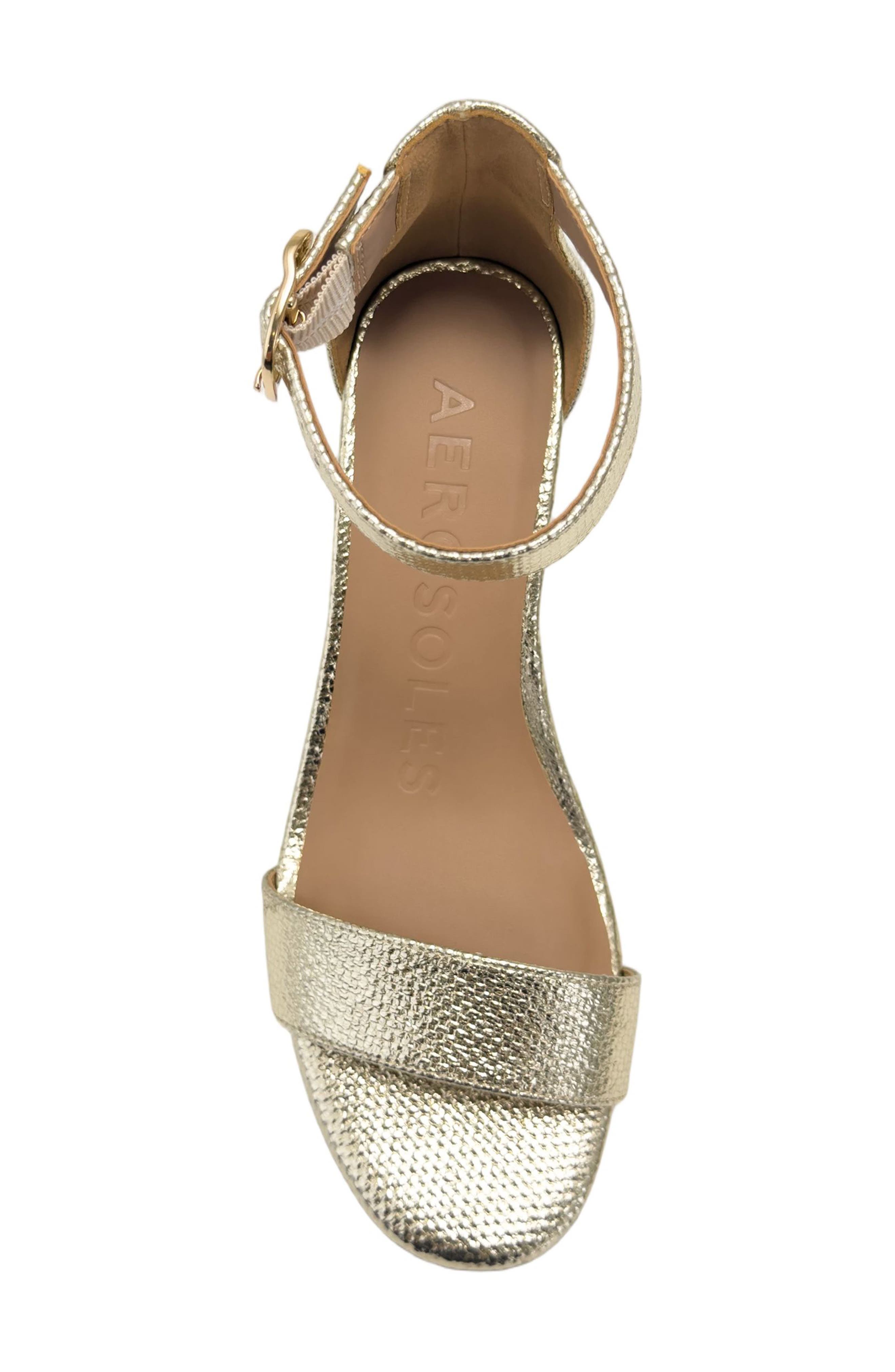 Willis Wedge Heel Sandal, Alternate, color, SOFT GOLD