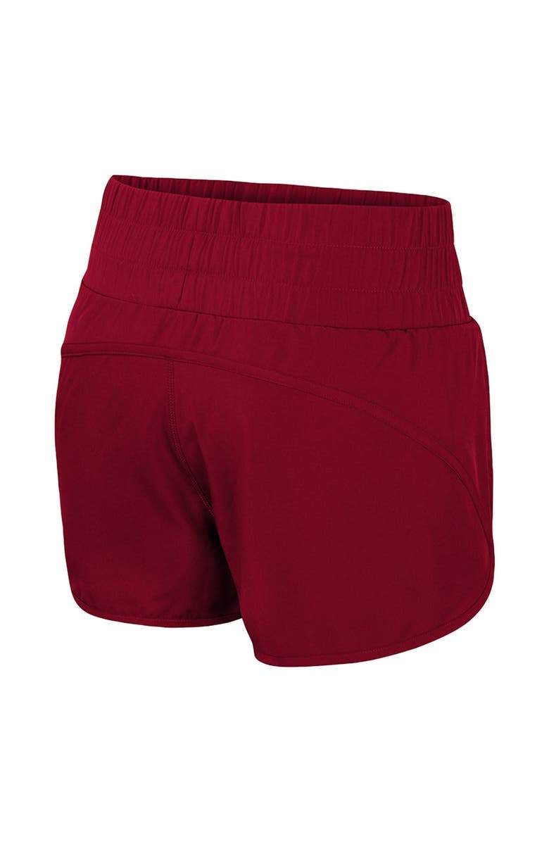COLOSSEUM Women's Colosseum Crimson Alabama Crimson Tide Stop By Smocked High Waist Shorts, Alternate, color, 