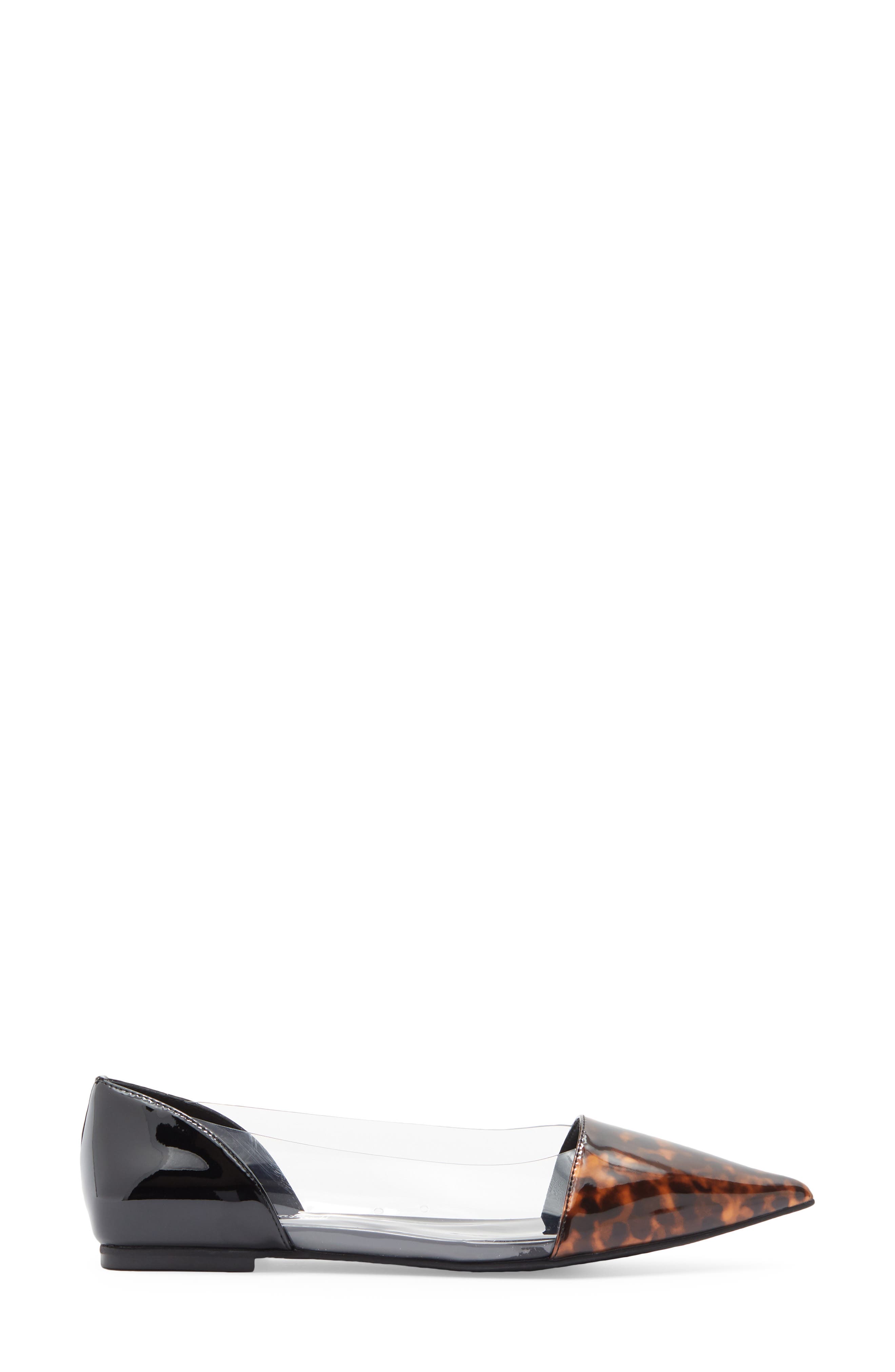 Jeffrey Campbell Stealthy Pointed Toe Flat, Alternate, color, Tortoise Black Patent