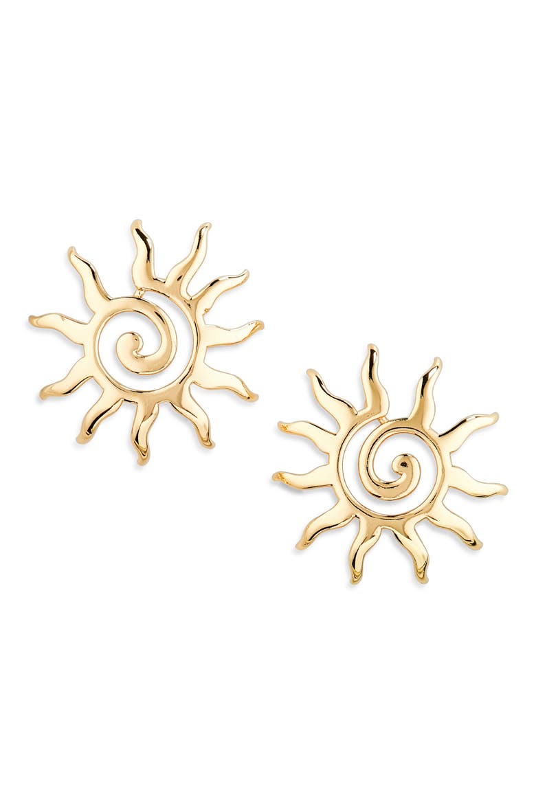 Solana Stud Earrings, Main, color, GOLD