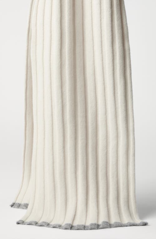 Brunello Cucinelli Cashmere Scarf In Neutral