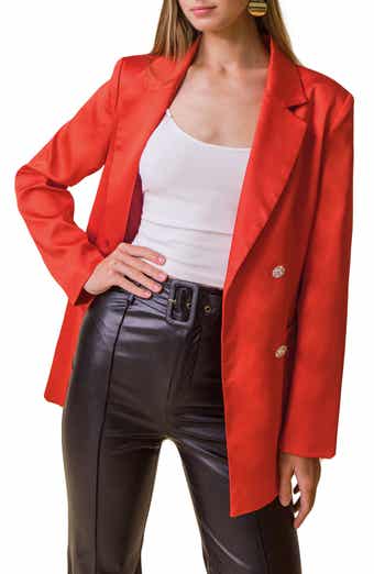 FLYING TOMATO Satin Blazer