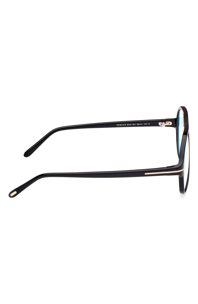 TOM FORD 53mm Pilot Blue Light Blocking Optical Glasses, Alternate, color, 