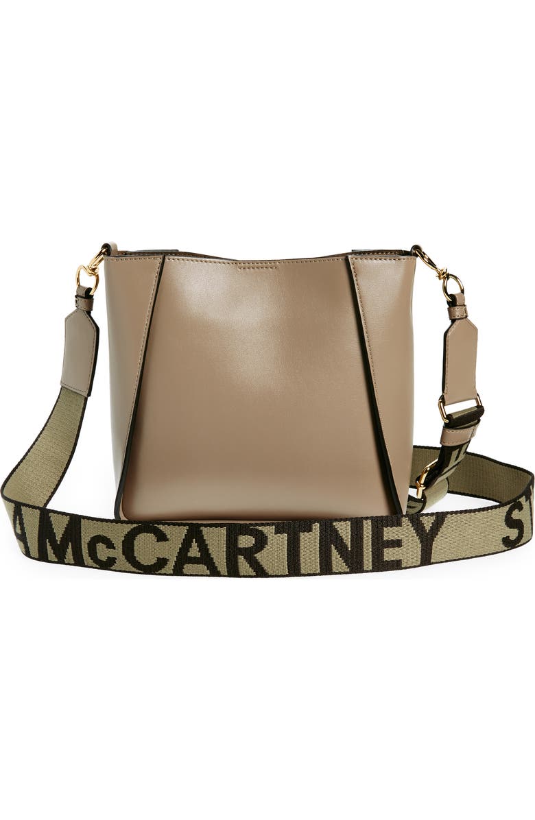 Stella McCartney Mini Faux Leather Crossbody Bag, Alternate, color, Moss