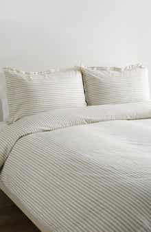 MELANGE HOME Stripe 400 Thread Count Cotton Duvet Set