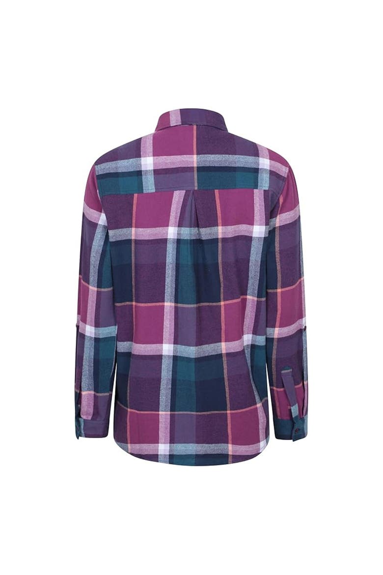 Balsam Brushed Flannel Longline Shirt, Alternate, color, Purple