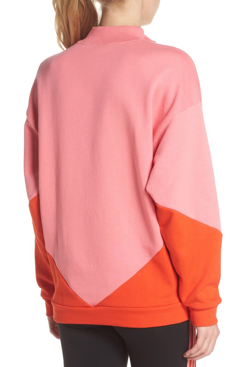 CLRDO Sweatshirt, Alternate, color, CHALK PINK/ BOLD ORANGE