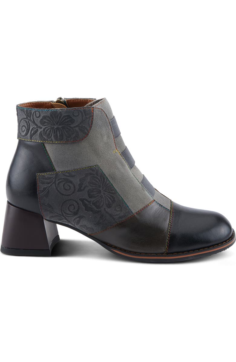 L'Artiste by Spring Step Copine Cap Toe Bootie, Alternate, color, Black Multi