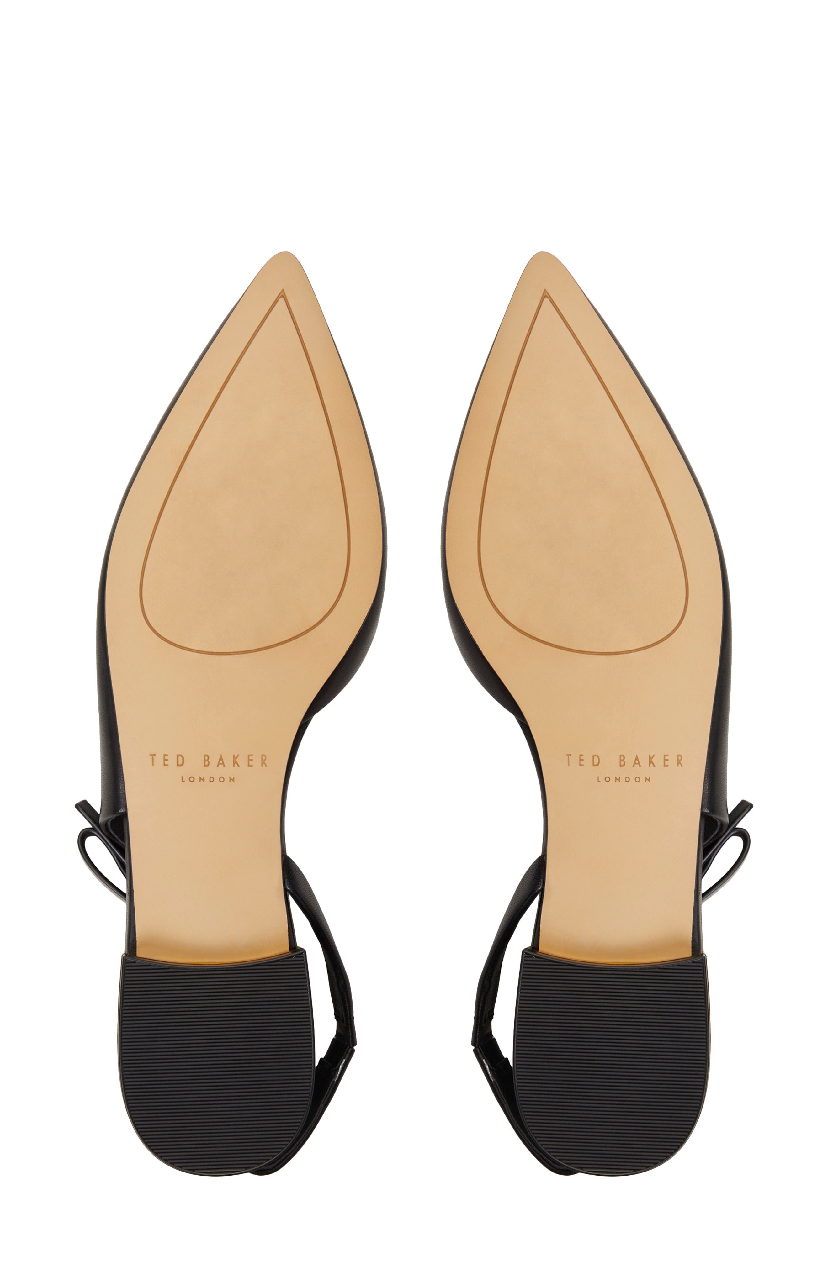 Ted Baker London Jane Bow Slingback Half D'Orsay Pointed Toe Flat, Alternate, color, 