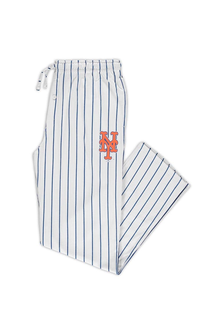 Men's Concepts Sport White/Royal New York Mets Big & Tall Pinstripe Sleep Pants, Alternate, color, White