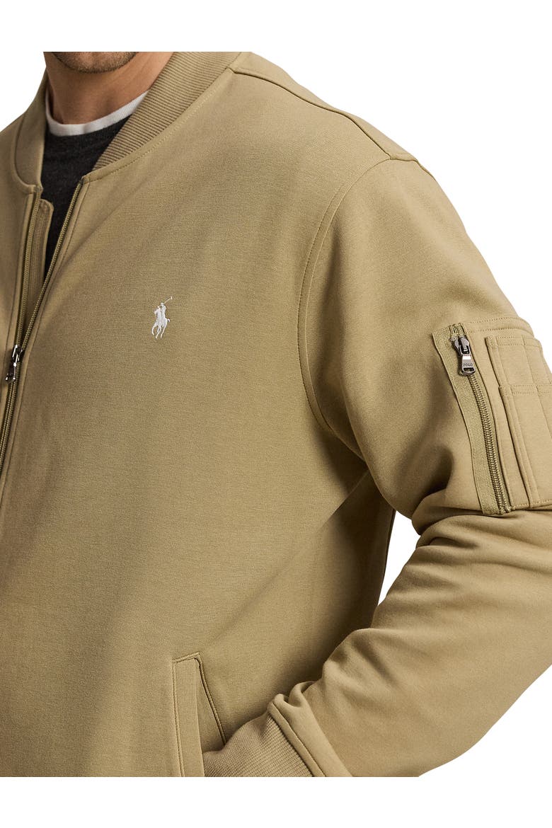 Big & Tall Double-Knit Bomber Jacket, Alternate, color, SURREY TAN