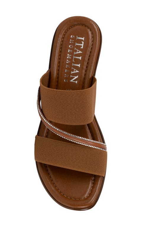 Italian Shoemakers Xanthe Wedge Sandal In Tan
