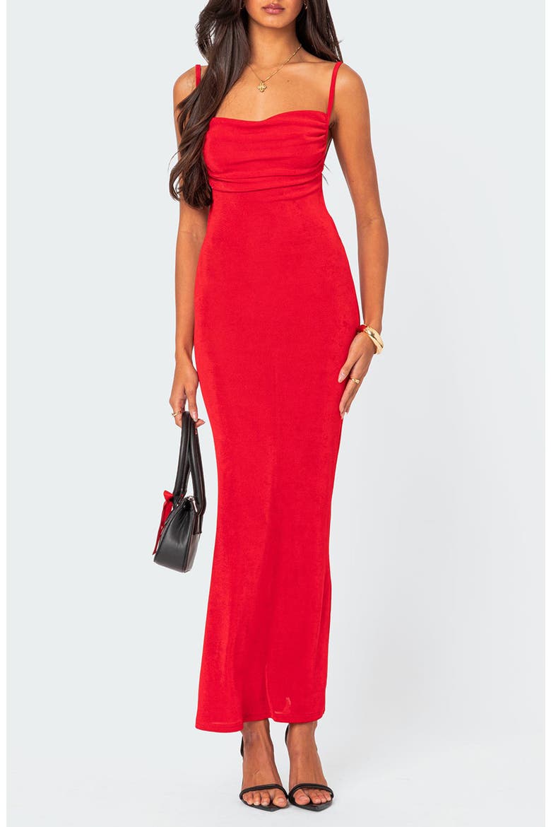 Clea Open Back Maxi Dress, Main, color, RED