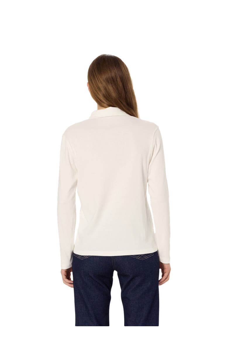 GERARD DAREL Hania Rhinestone Button Polo Shirt, Alternate, color, Ecru