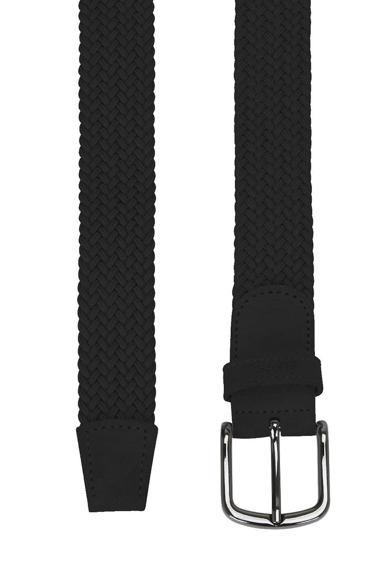 Sash Woven Elastic Belt, Alternate, color, BLACK