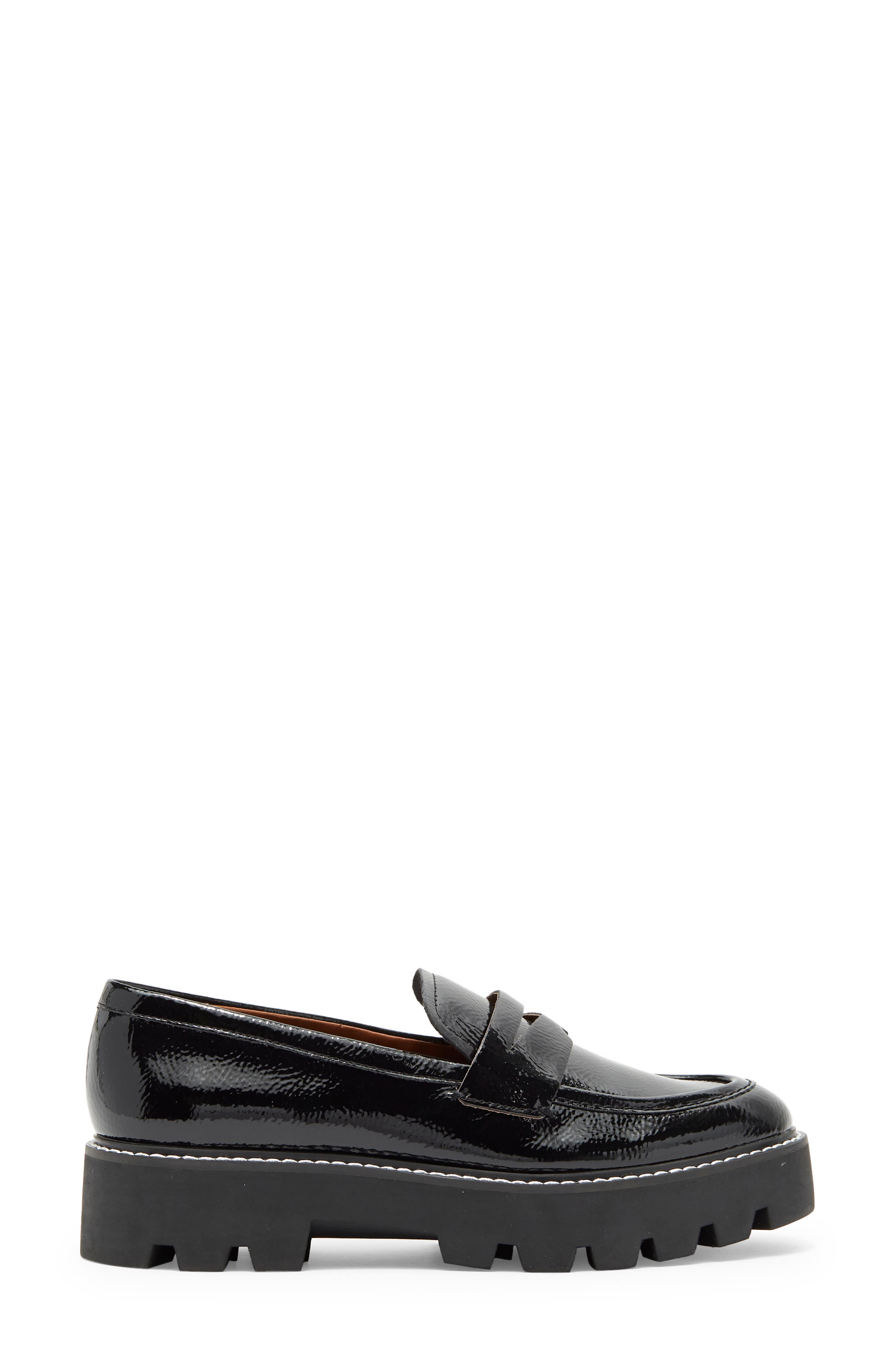 Franco Sarto Bazel Platform Lug Sole Loafer, Alternate, color, Black