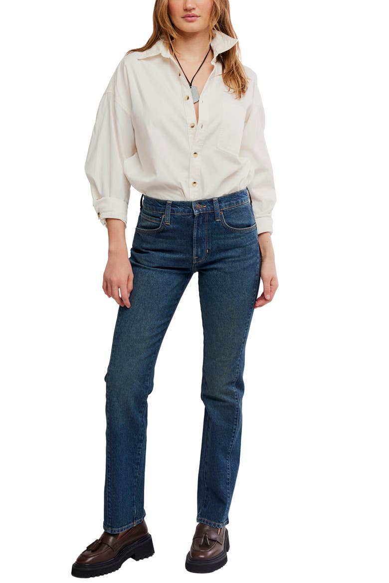 Edie High Waist Tapered Jeans, Alternate, color, BLUE ECHO