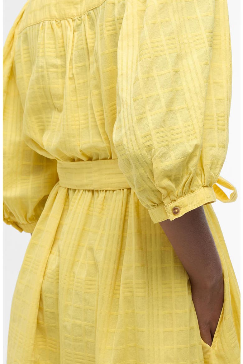Heidi Cotton Midi Dress, Alternate, color, SUNRAY YELLOW