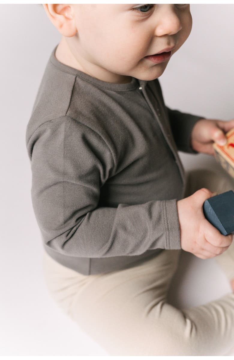 Pehr Essentials Long Sleeve Organic Cotton Bodysuit, Alternate, color, 