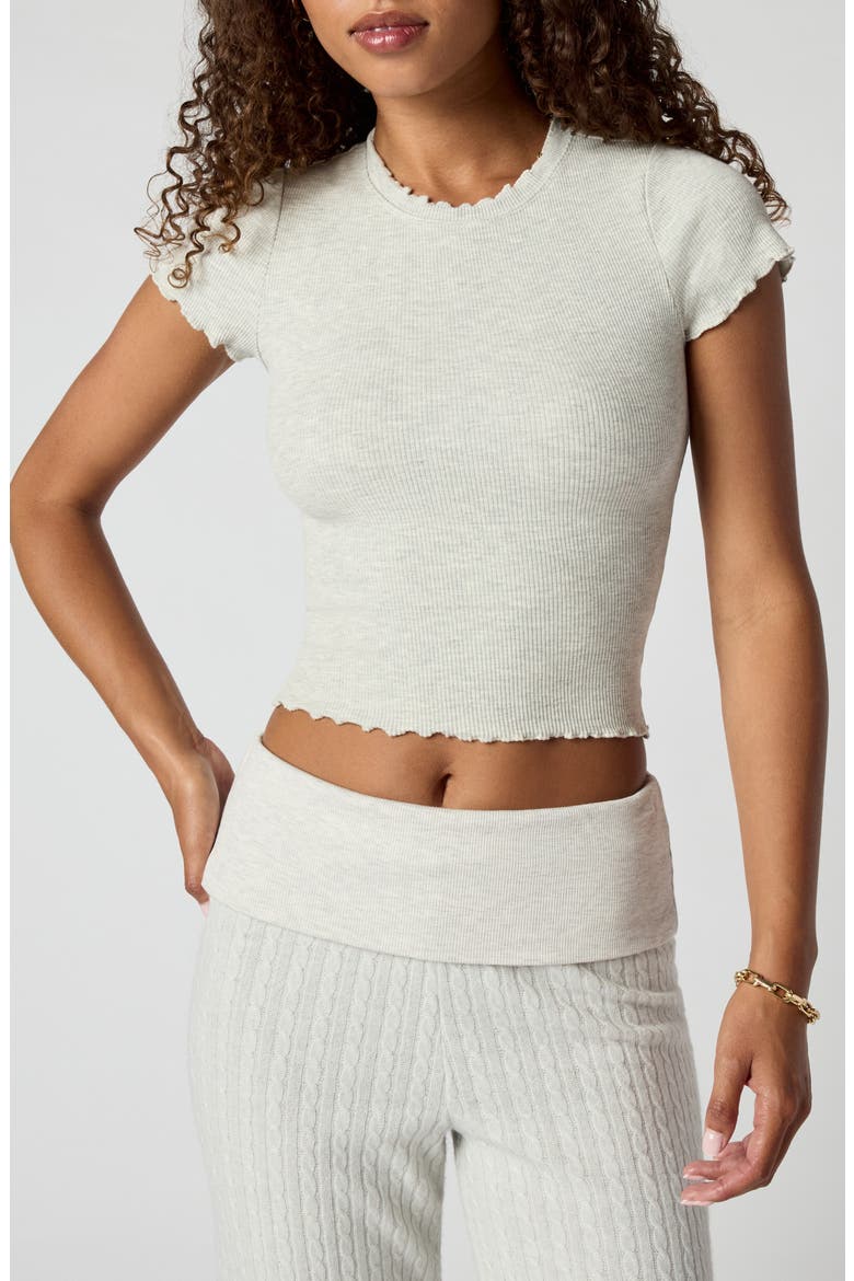 Jersey Rib T-Shirt, Main, color, HEATHER ICE