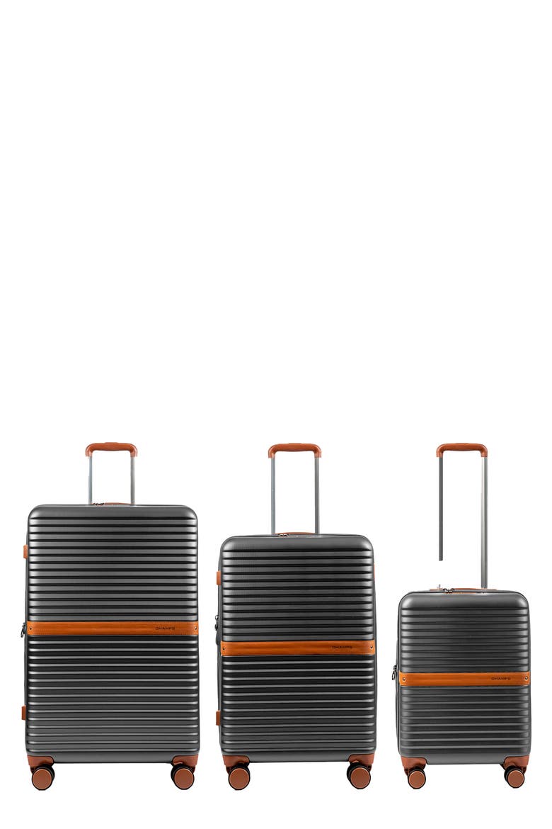 Vintage II 3-Piece Wheeled Luggage Set, Main, color, DARK GREY