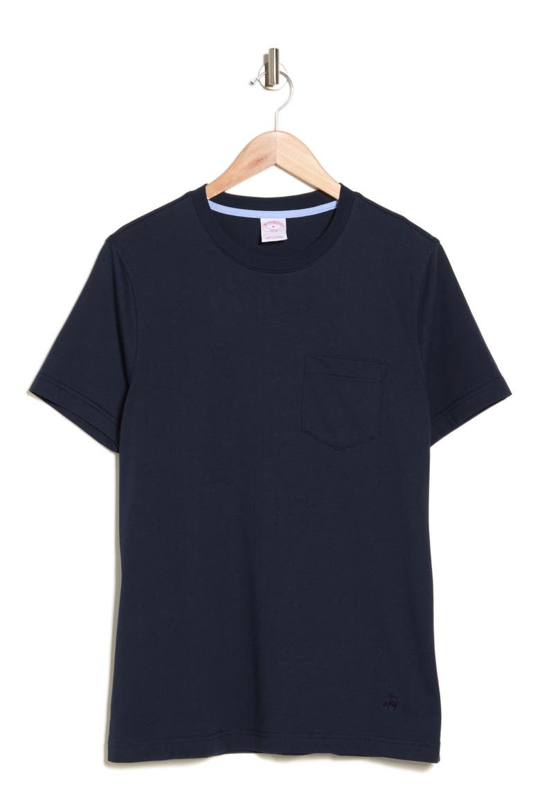 Cotton Jersey Knit Pocket T-Shirt, Alternate, color, NAVY BLAZER