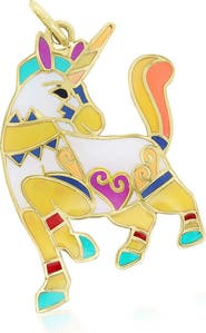 The Lovery Fine Jewelry Multicolored Enamel Unicorn Charm