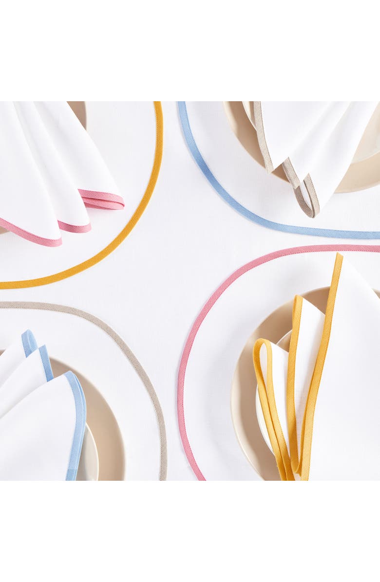 Solino Home Linen Dinner Napkins Set of 4, 20 x 20 Inch for Dining Table, Holiday and Everyday Table Decor - Chloe, Alternate, color, 