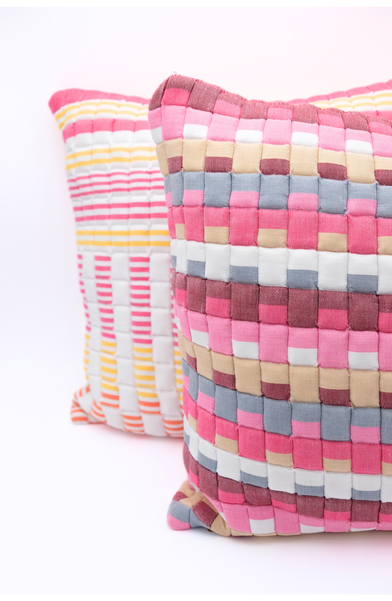 Inner Child Sunset Sujani Puff Pillow - Cover + Insert, Alternate, color, Pink