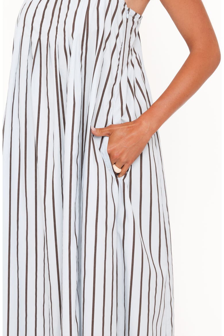 Arletta Stripe Maxi Dress, Alternate, color, BLUE/ BROWN STRIPE