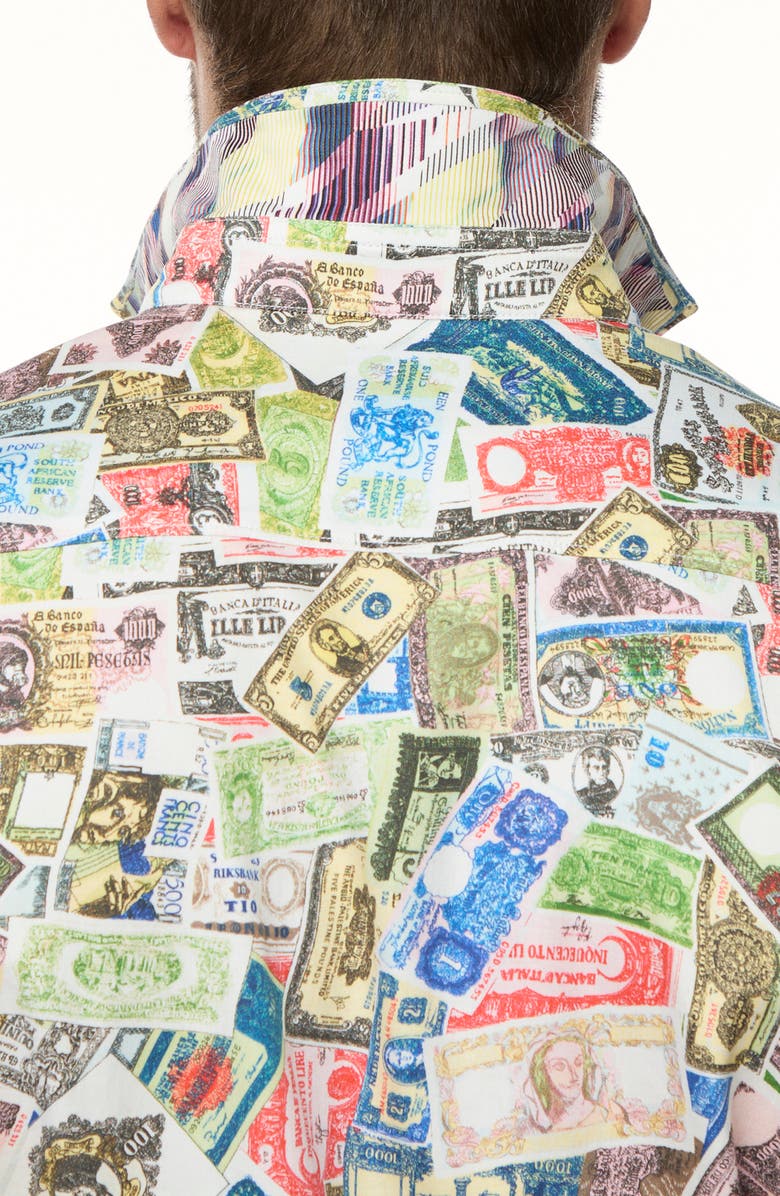 Robert Graham The Heist Short Sleeve Cotton Button-Up Shirt, Alternate, color, 