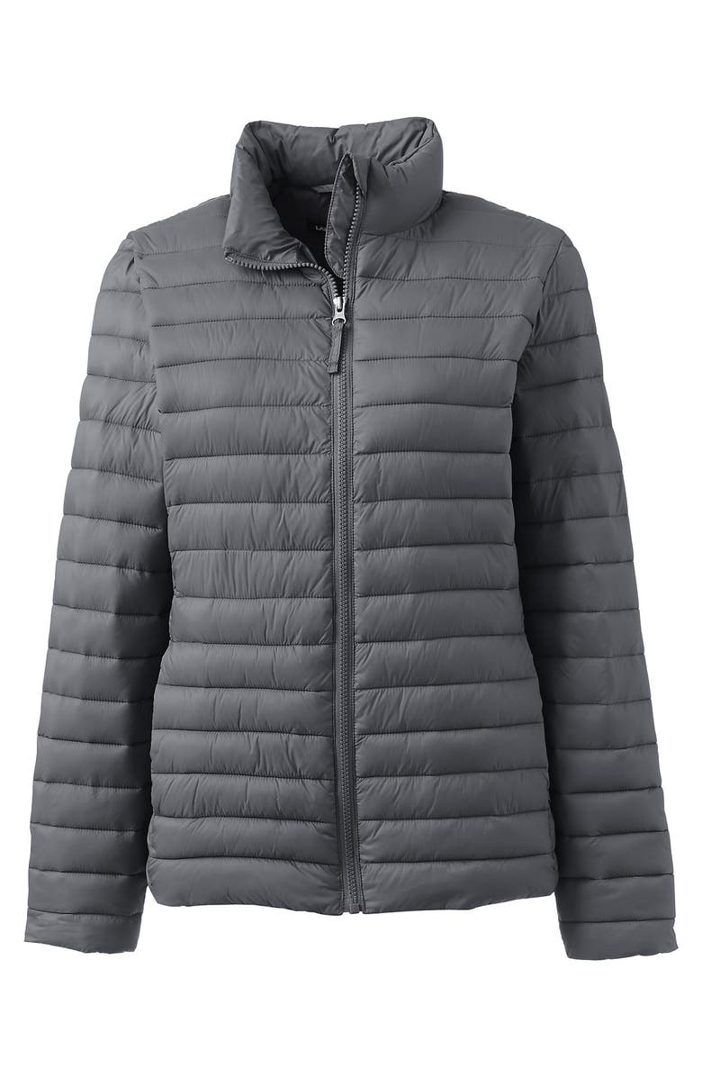 Lands' End School Uniform ' ThermoPlume Jacket, Alternate, color, Arctic Gray