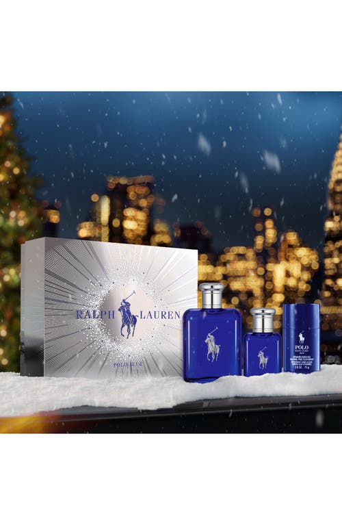 Ralph Lauren Polo Blue Eau De Toilette Gift Set $200 Value In Transparent