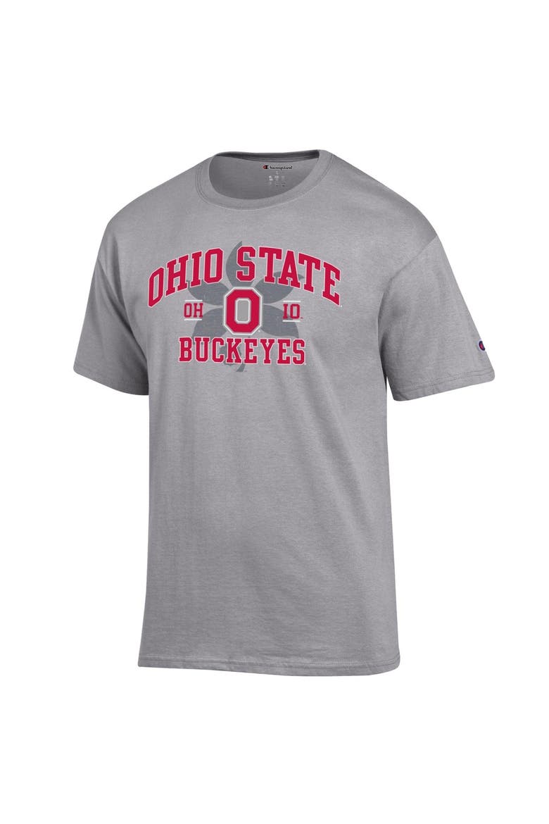 Men's Champion Heather Gray Ohio State Buckeyes Varsity T-Shirt, Alternate, color, Heather Gray