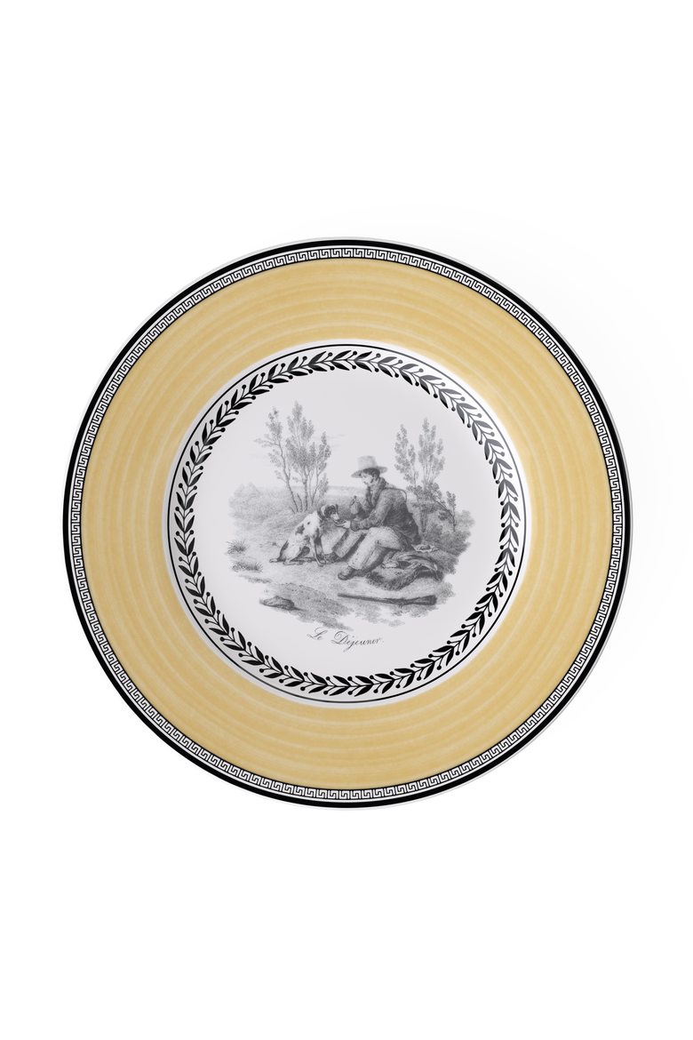 Audun Chasse Salad Plate, Main, color, Yellow
