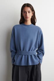 COS Belt-detail Merino Wool Sweater