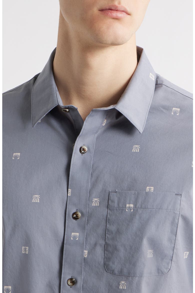 French Rivera Short Sleeve Button-Up Shirt, Alternate, color, QUIET SHADE