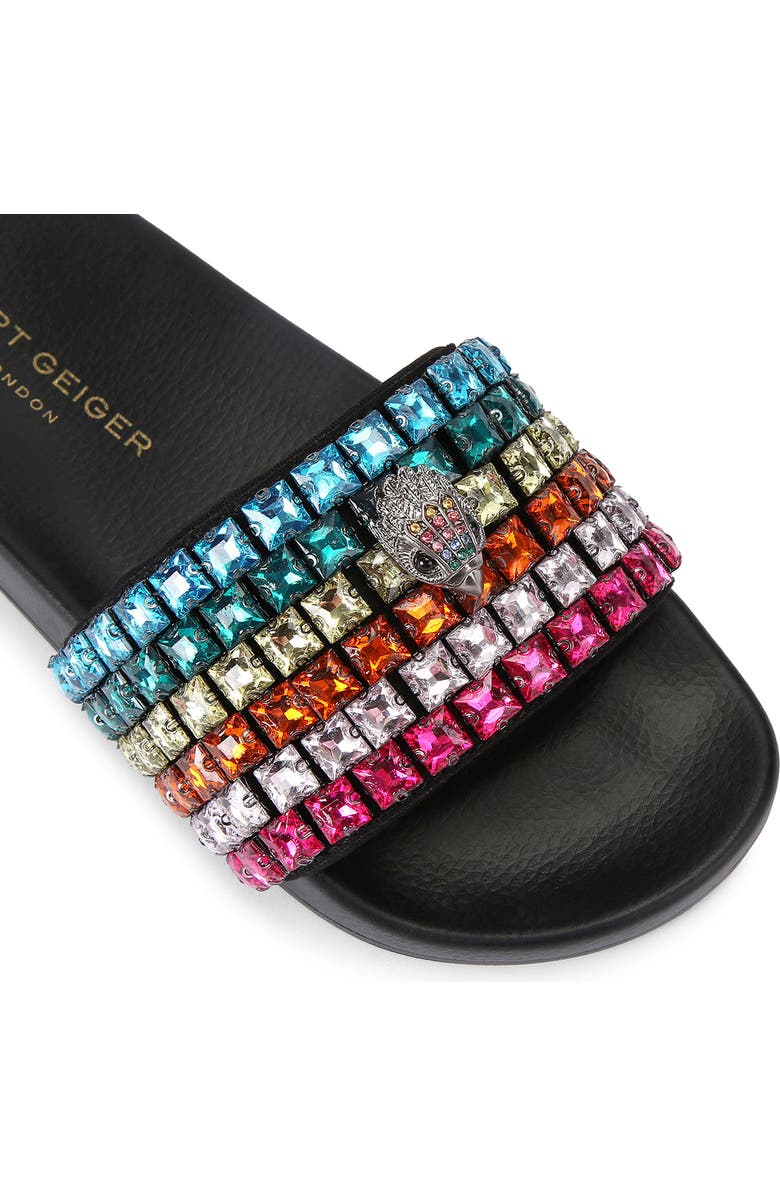 Kurt Geiger London Meena Eagle Slide Sandal, Alternate, color, Charcoal