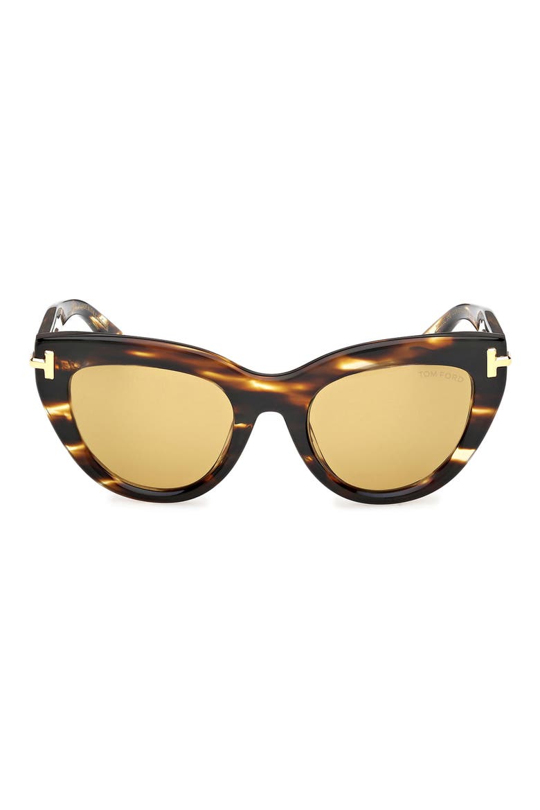 Icon 52mm Cat Eye Sunglasses, Main, color, COLOURED HAVANA / BROWN