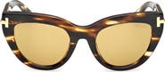 TOM FORD Icon 52mm Cat Eye Sunglasses