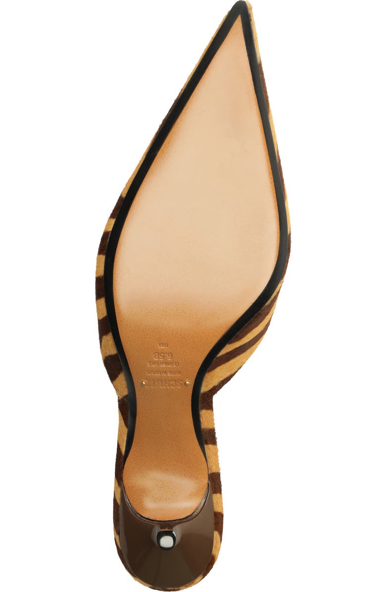 Schutz Paola Mid Slingback Pointed Toe Pump, Alternate, color, Natural Calf Hair