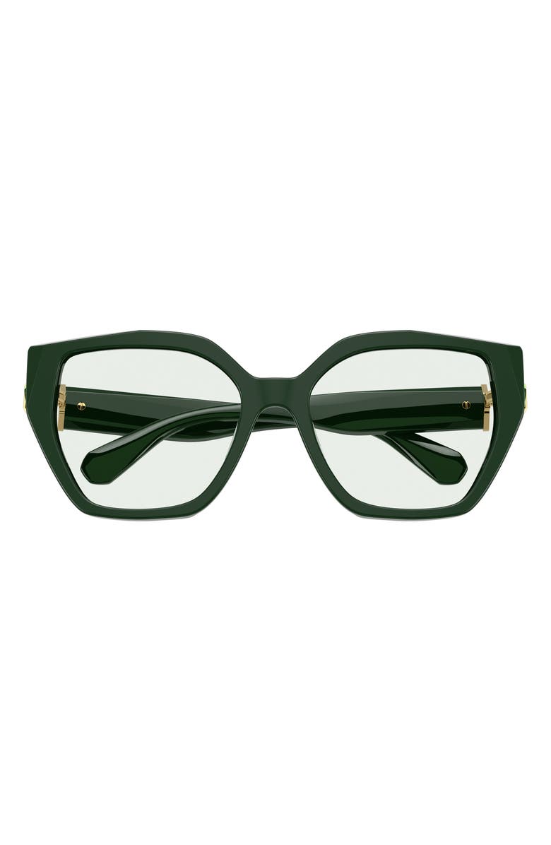 Swarovski 56mm Irregular Sunglasses, Alternate, color, Dark Green / Transition Green