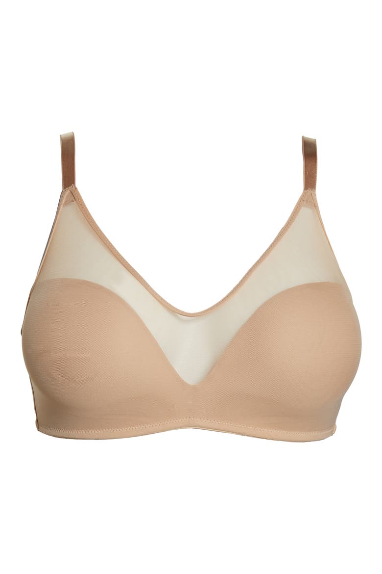 Sheer Illusion Wireless Bra, Alternate, color, NATURAL